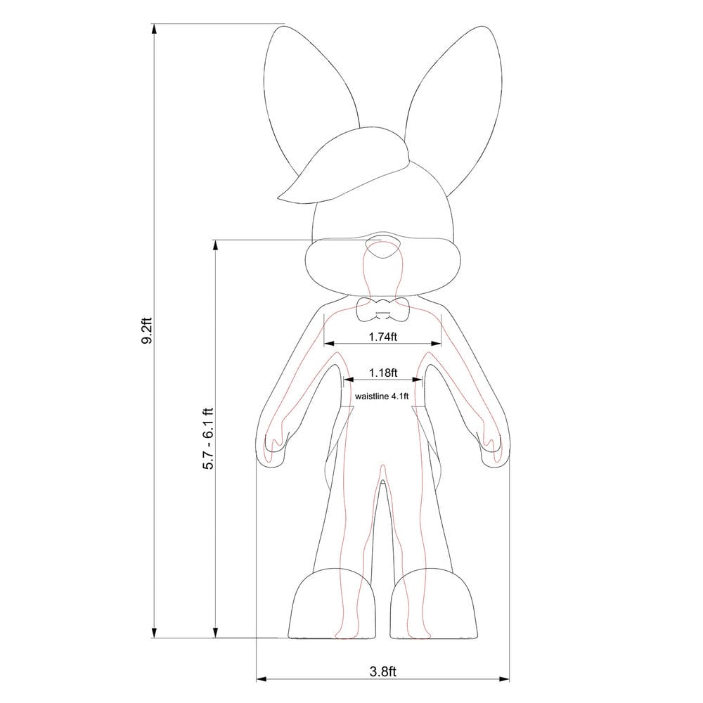 Bunny Inflatable Costume, Cute Tuxedo Mr. Rabbit