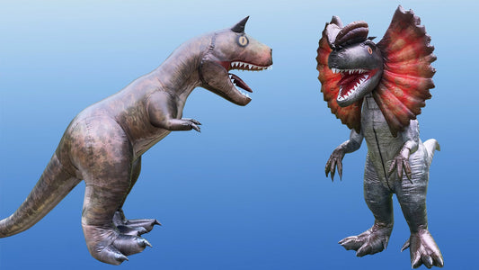 Two new dinosaur inflatable clothing are launched today. Carnivorous ox and Dilophosaurus.