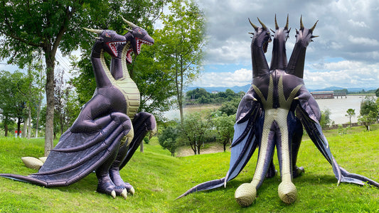 Today I changed the environment and took a group of pictures of King Ghidorah's inflatable costume