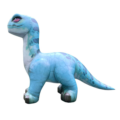 Brontosaurus baby inflatable costume. Cartoon dinosaur