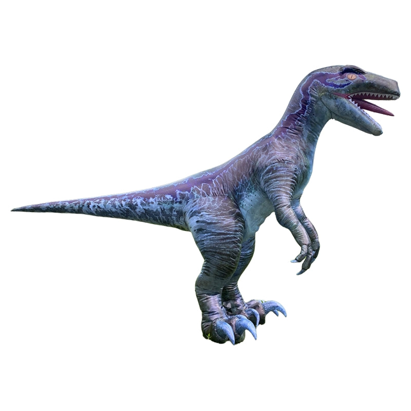 Raptor blue inflatable costume, the coolest dinosaur costume