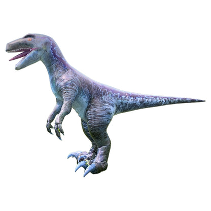 Raptor blue inflatable costume, the coolest dinosaur costume