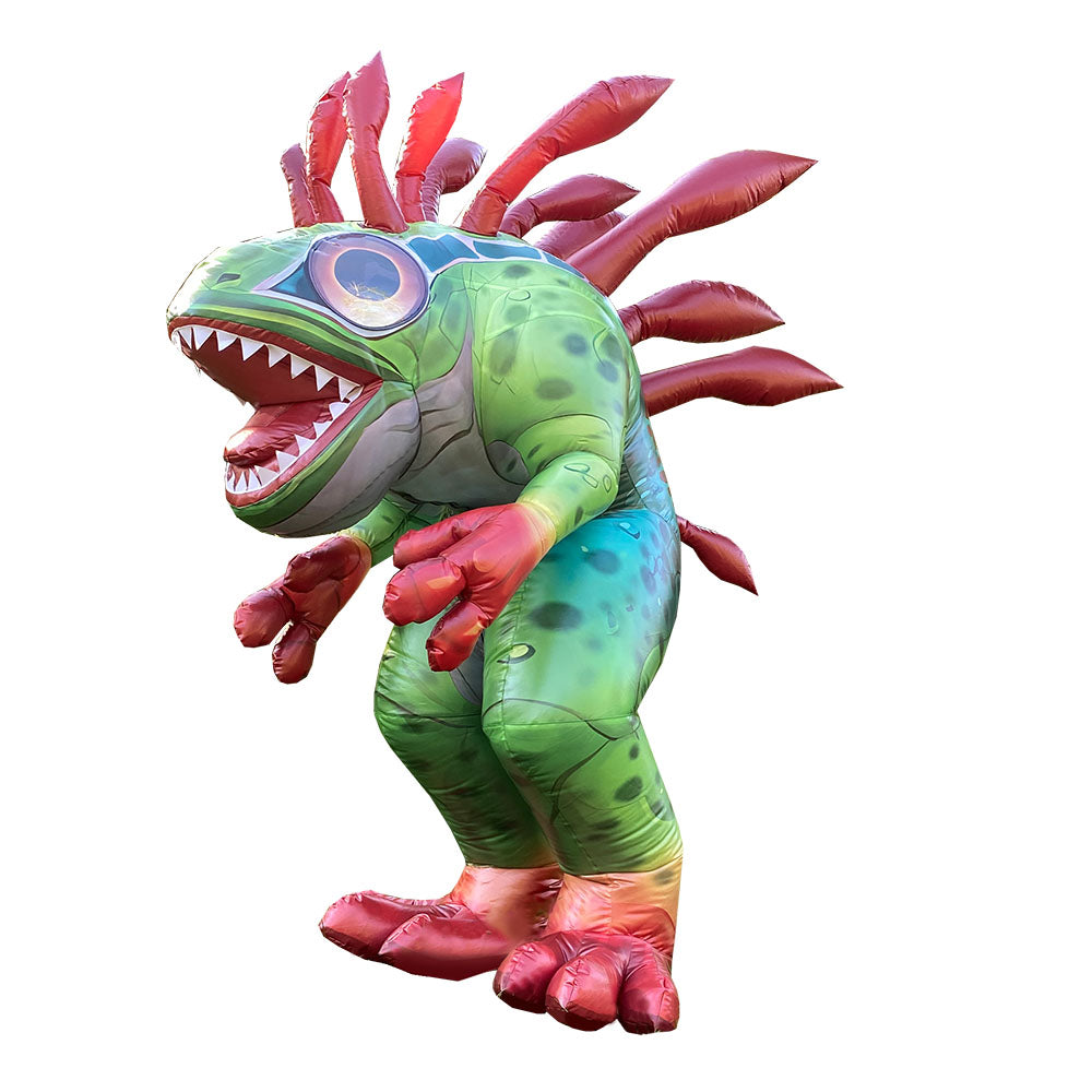 Inflatable Murloc costume. World of Warcraft mascot.