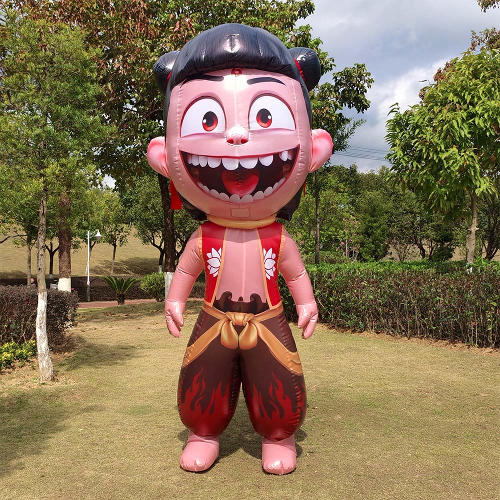 Nezha inflatable costume, cartoon mascot, movie character cos