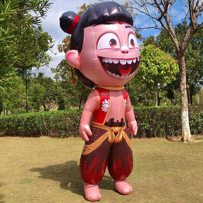 Nezha inflatable costume, cartoon mascot, movie character cos