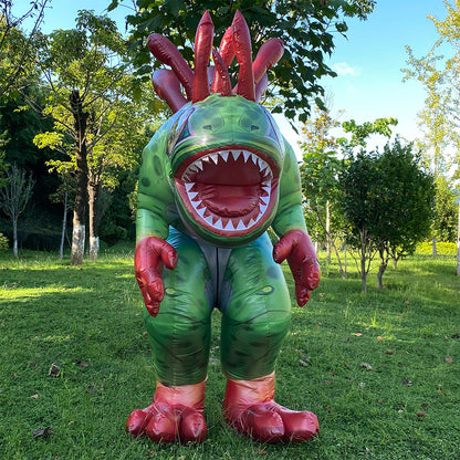 Inflatable Murloc costume. World of Warcraft mascot.