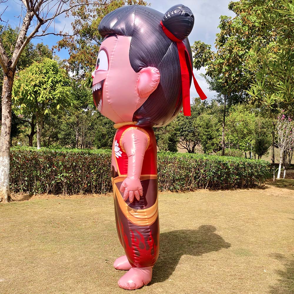 Nezha inflatable costume, cartoon mascot, movie character cos