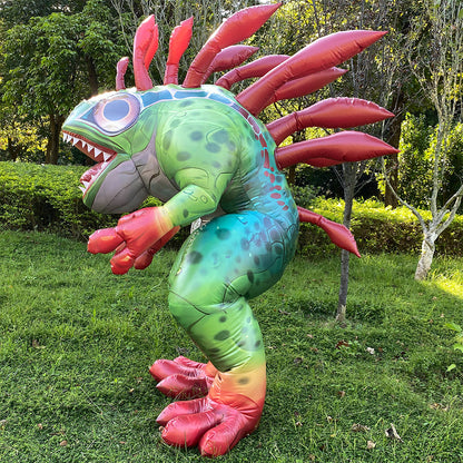 Inflatable Murloc costume. World of Warcraft mascot.