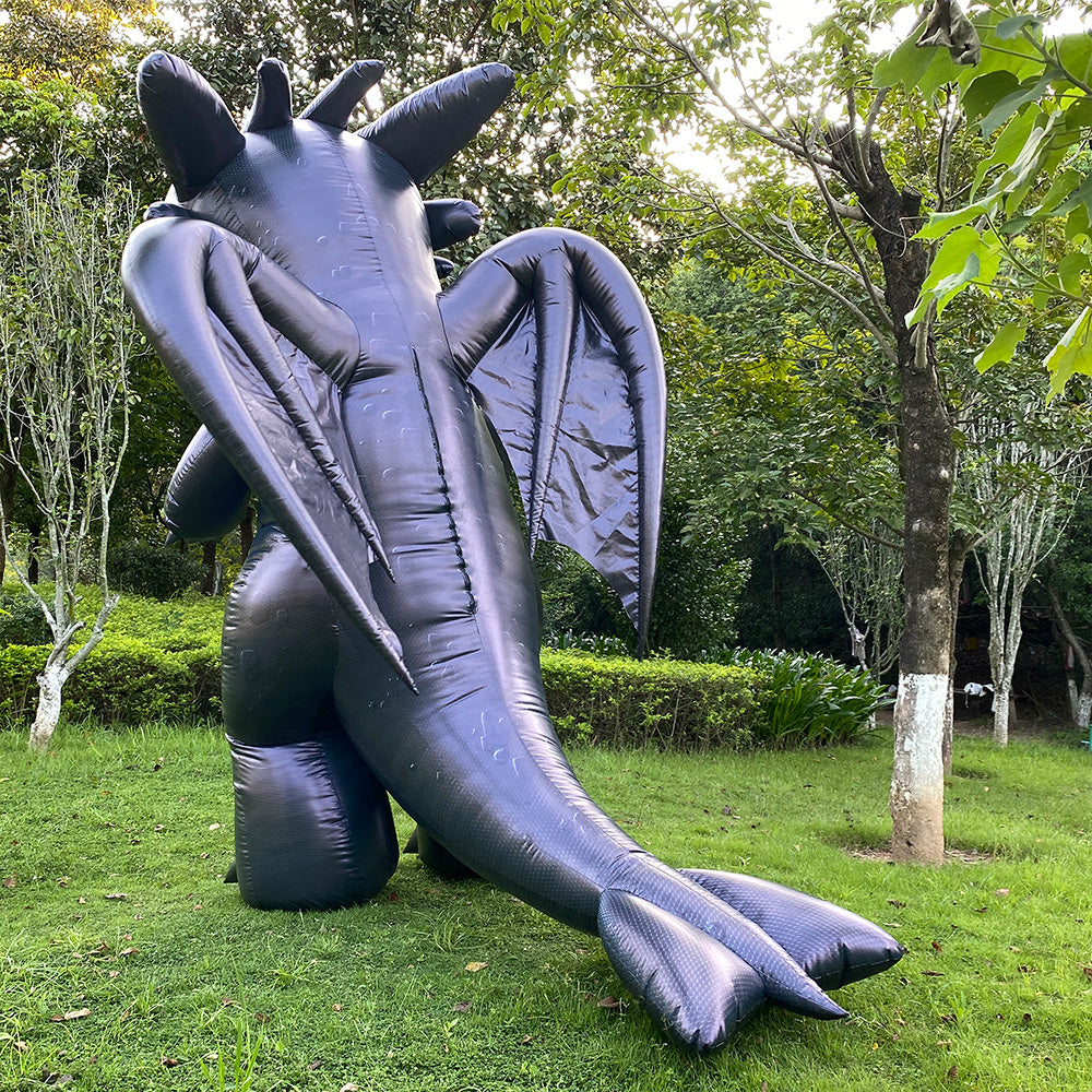 Toothless inflatable costume, cute black dragon