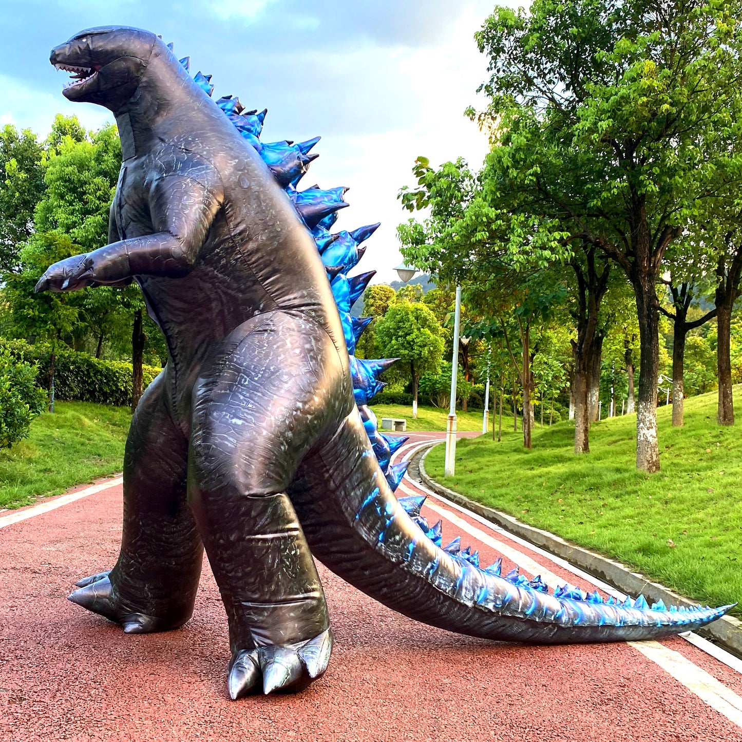 Godzilla Inflatable Costume, Blue Adult Cosplay Props