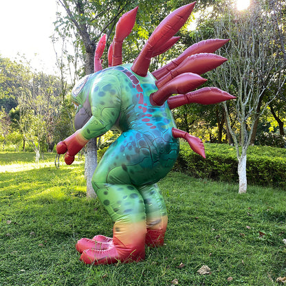 Inflatable Murloc costume. World of Warcraft mascot.