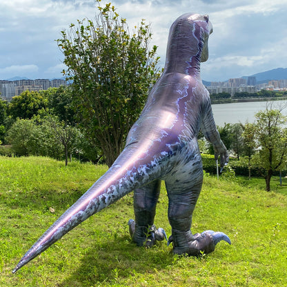 Raptor blue inflatable costume, the coolest dinosaur costume