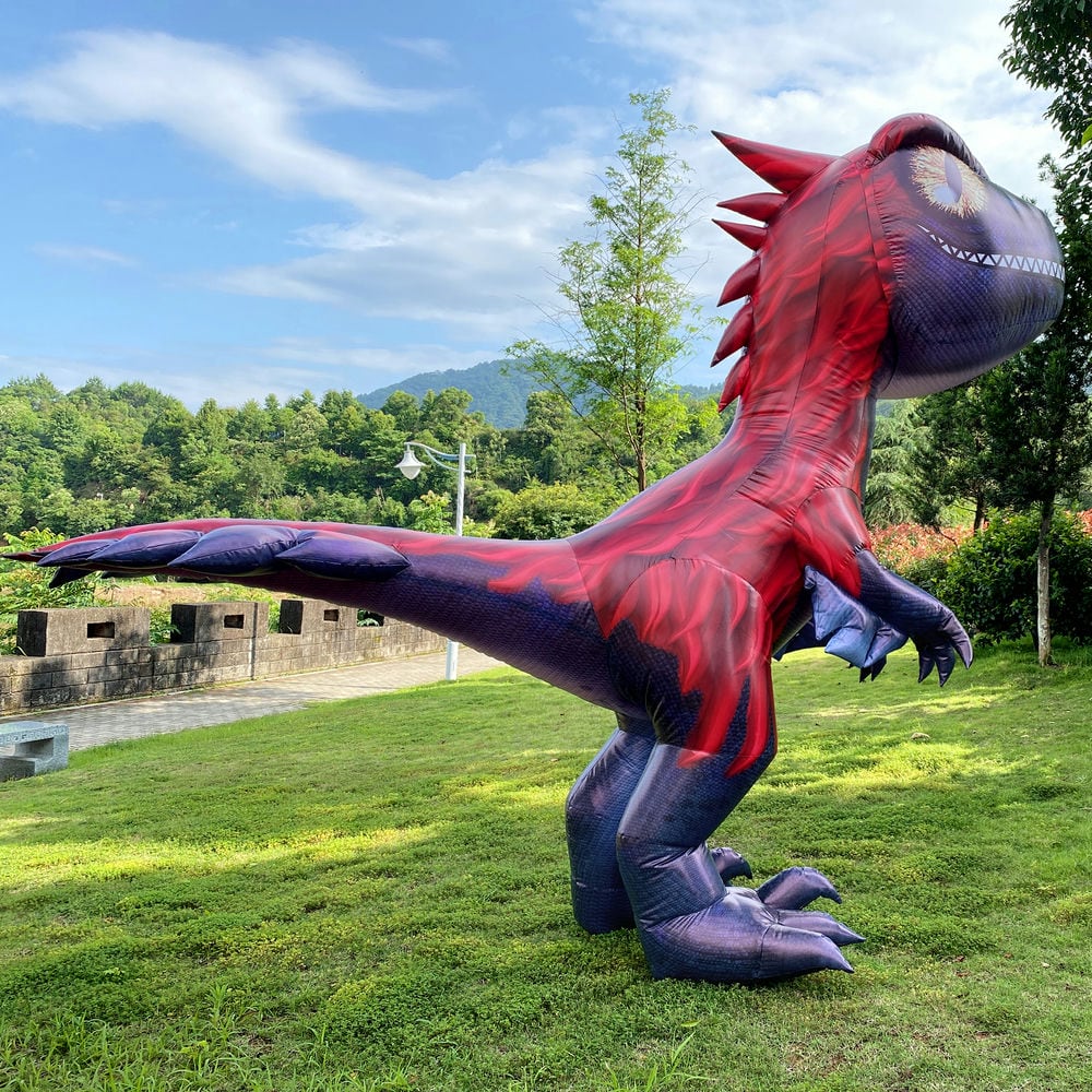 Fire Raptor Inflatable Costume Velociraptor dinosaur