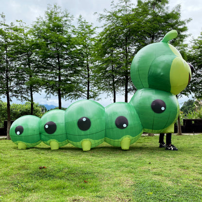 Inflatable caterpillar costume. Bug walking large mascot