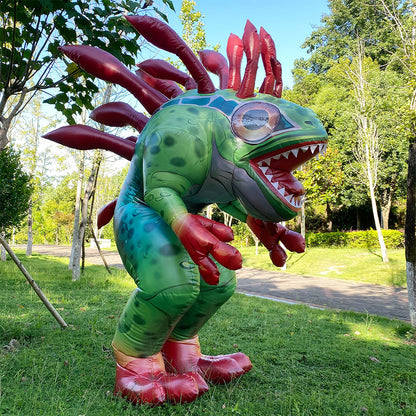 Inflatable Murloc costume. World of Warcraft mascot.