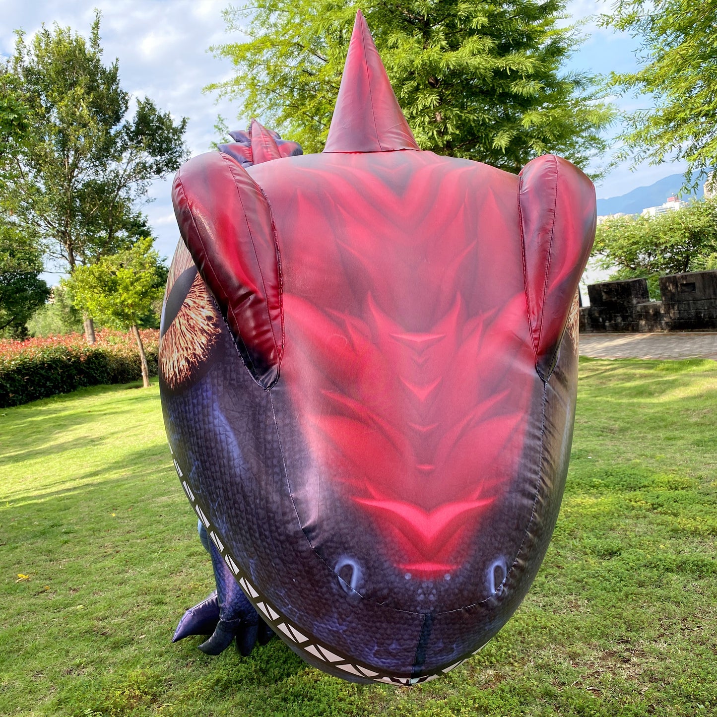 Fire Raptor Inflatable Costume Velociraptor dinosaur