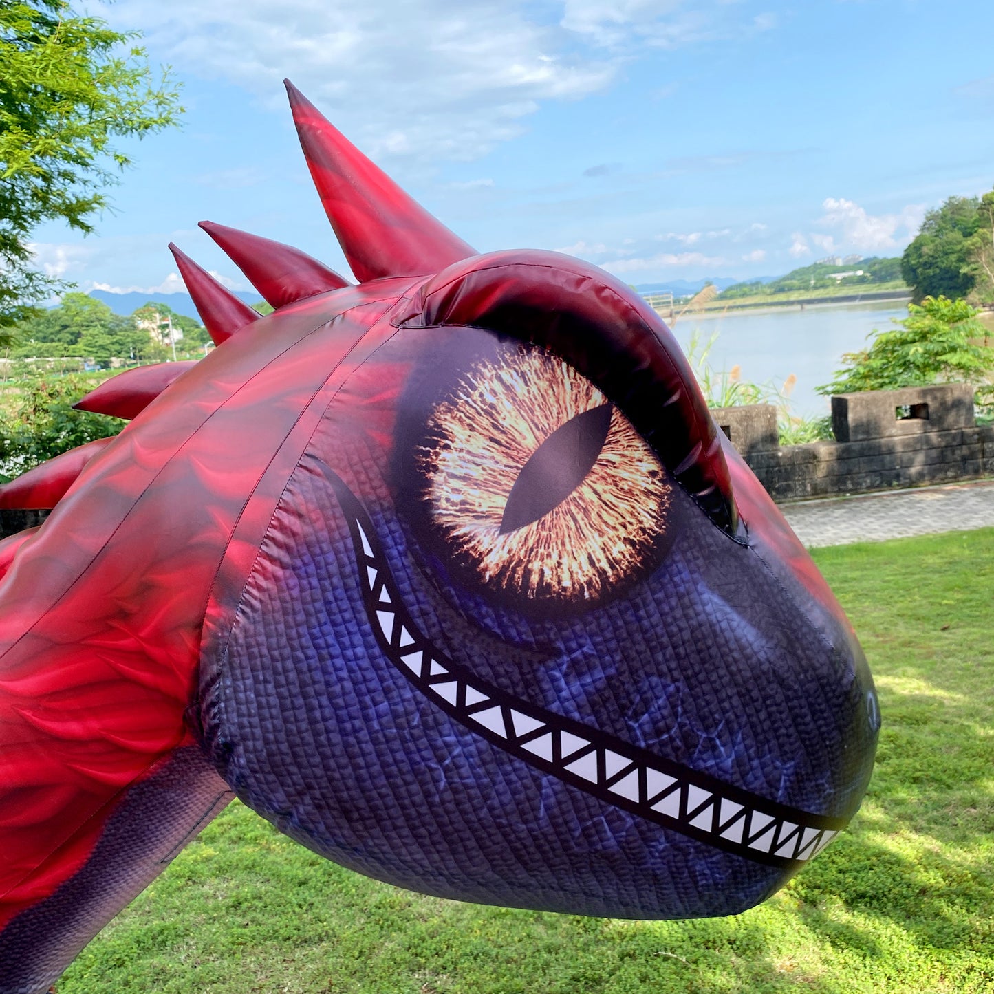 Fire Raptor Inflatable Costume Velociraptor dinosaur