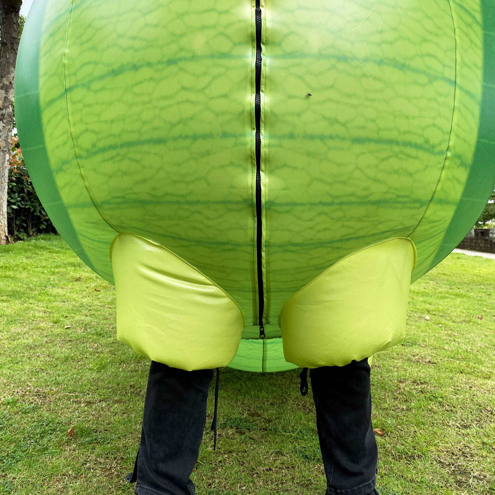 Inflatable caterpillar costume. Bug walking large mascot