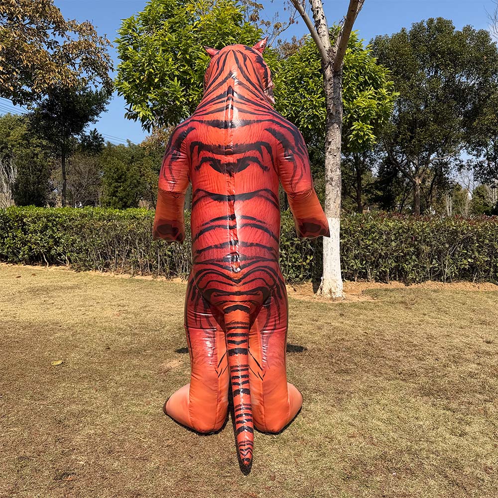 Inflatable tiger costume. Animal clothing.