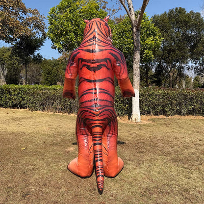 Inflatable tiger costume. Animal clothing.