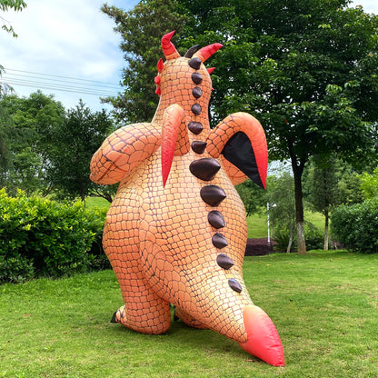 orange Dragon inflatable cosplay costume.