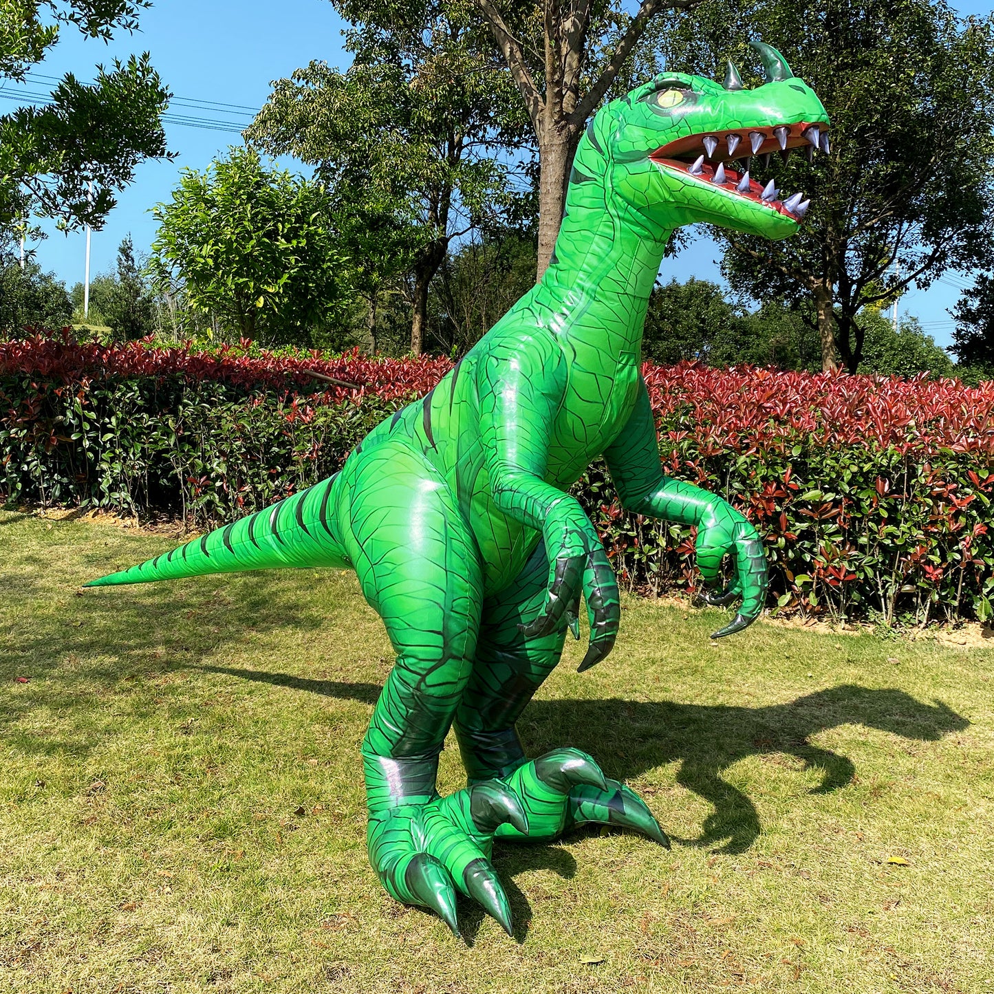 inflatable Velociraptor costume, Raptor dinosaur costume