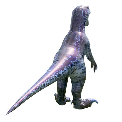 Raptor blue inflatable costume, the coolest dinosaur costume