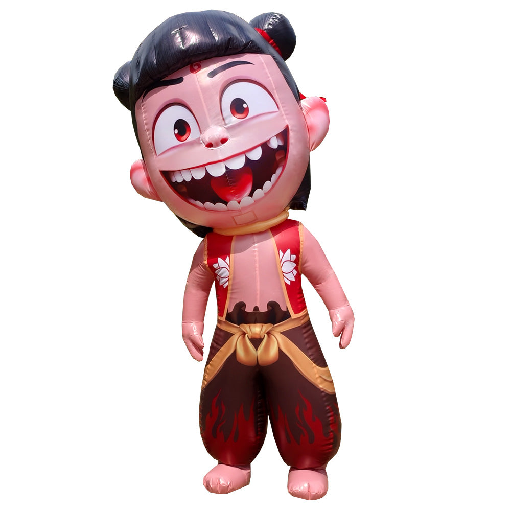 Nezha inflatable costume, cartoon mascot, movie character cos