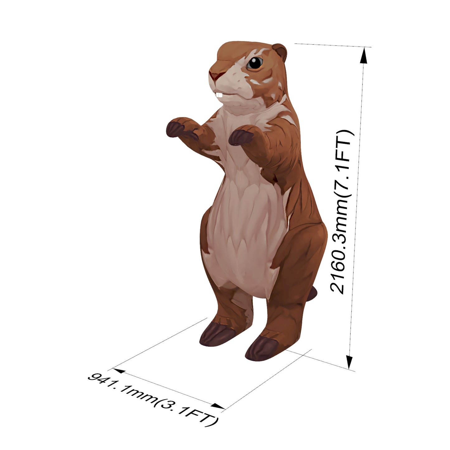 inflatable prairie dog costume, cute animal costume