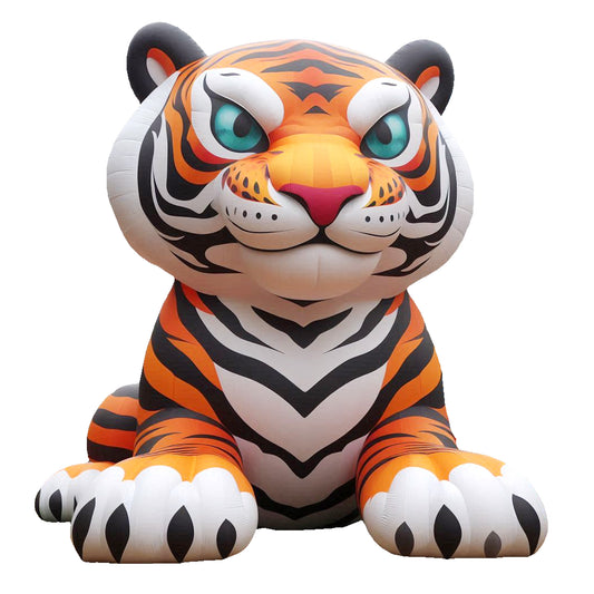 Giant inflatable tiger model