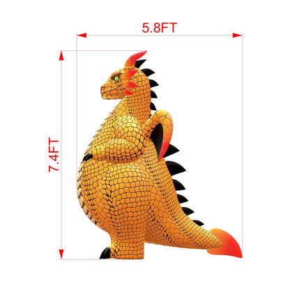 orange Dragon inflatable cosplay costume.