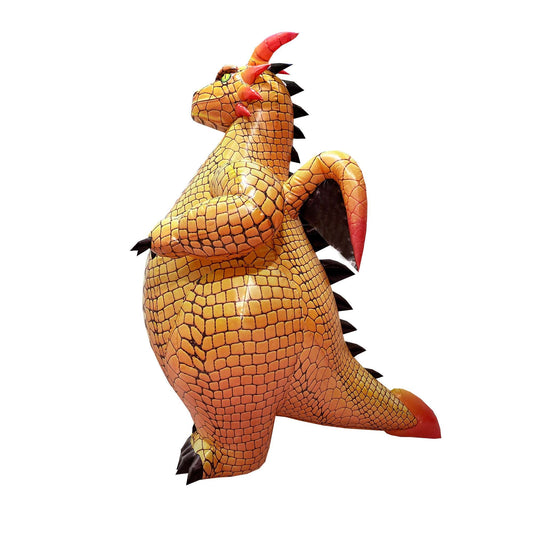 orange Dragon inflatable cosplay costume.