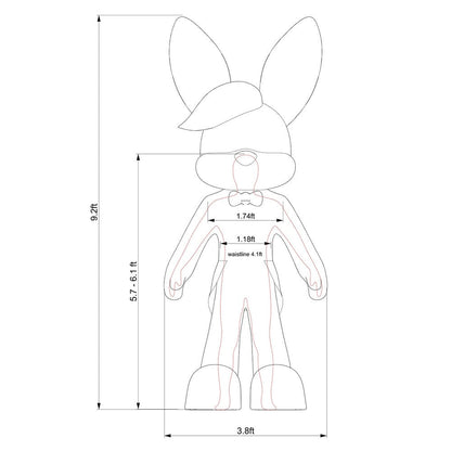 Bunny Inflatable Costume, Cute Tuxedo Mr. Rabbit