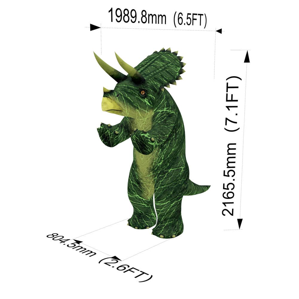 Triceratops inflatable costume, dinosaur cosplay costume