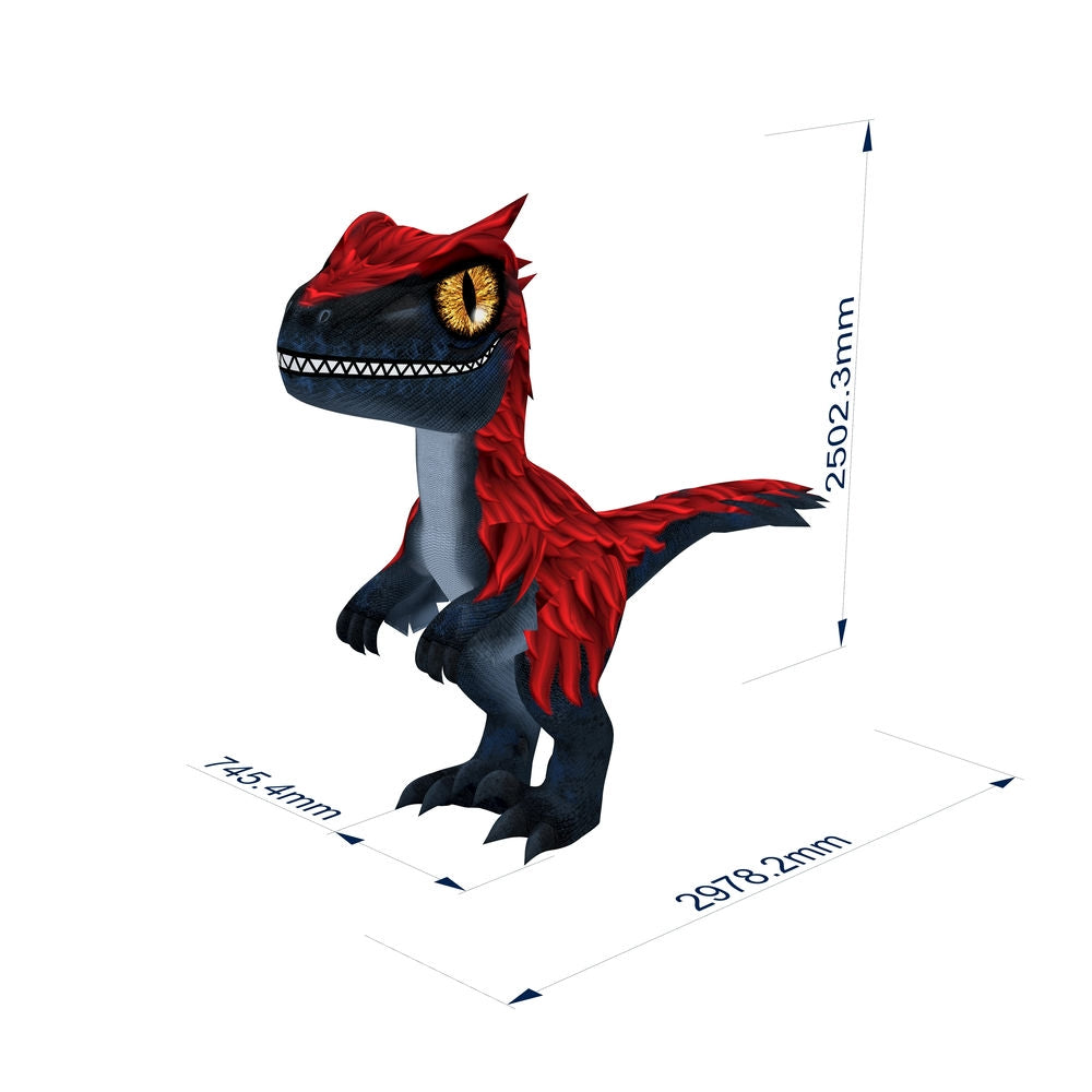 Fire Raptor Inflatable Costume Velociraptor dinosaur