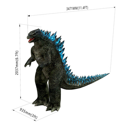 Godzilla Inflatable Costume, Blue Adult Cosplay Props