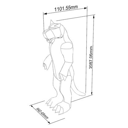 Inflatable tiger costume. Animal clothing.