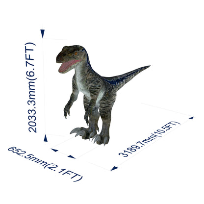 Raptor blue inflatable costume, the coolest dinosaur costume